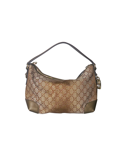 GG Hear Bit Bamboo Charm Shoulder Bag, front view